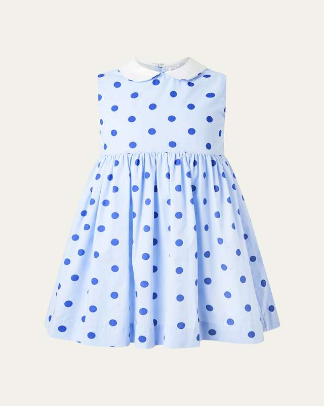 Girl's Polka Dot-Print Dress, Size 3-10